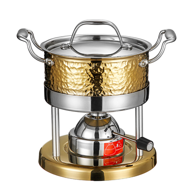 Nồi lẩu 1 người cao cấp 16cm inox 304 dùng gas CZG011