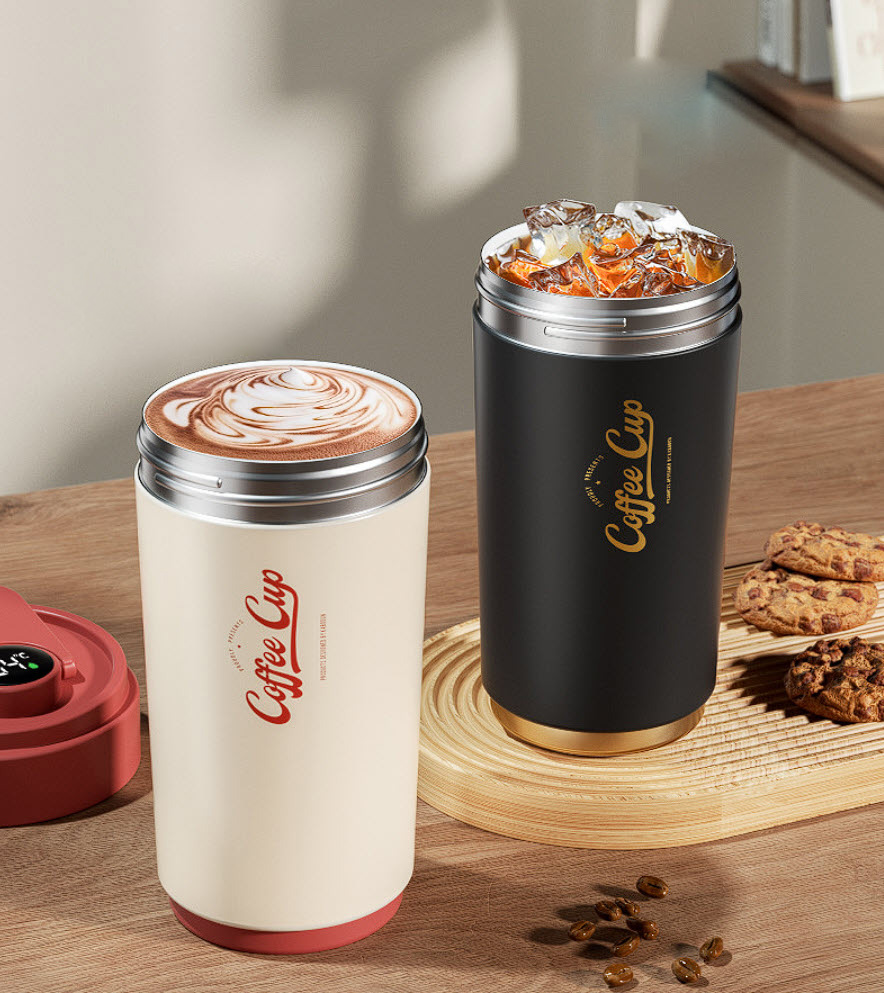 Ly giữ nhiệt đựng cafe 450ml inox y tế 316 cao cấp QS001