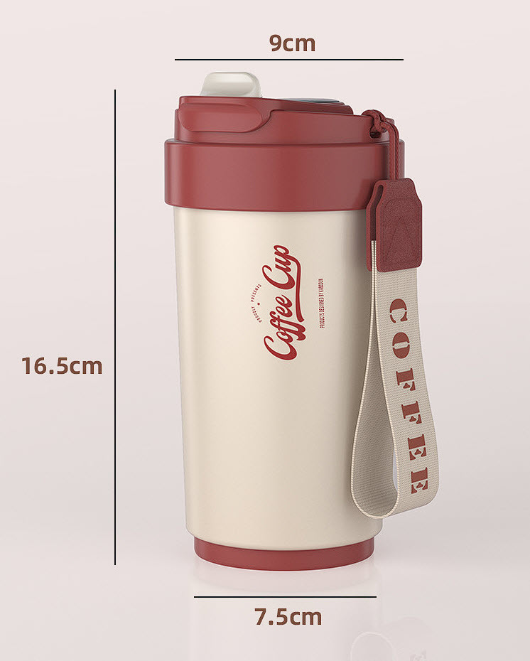 Ly giữ nhiệt đựng cafe 450ml inox y tế 316 cao cấp QS001