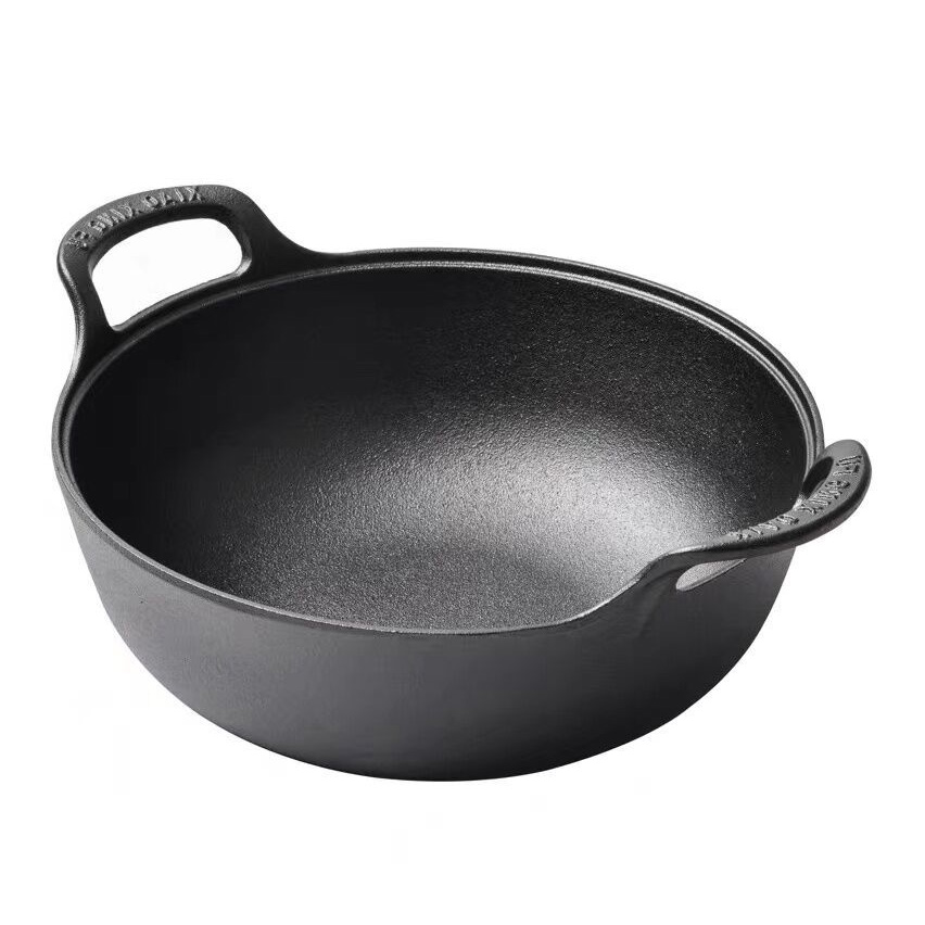 Nồi lẩu gang đúc thô quai liền size 20-27cm FSK10