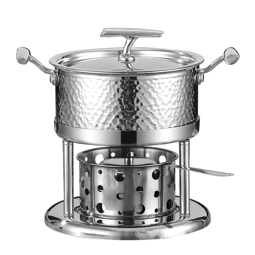 Nồi lẩu 1 người 17.5cm inox 304 dùng cồn CN011