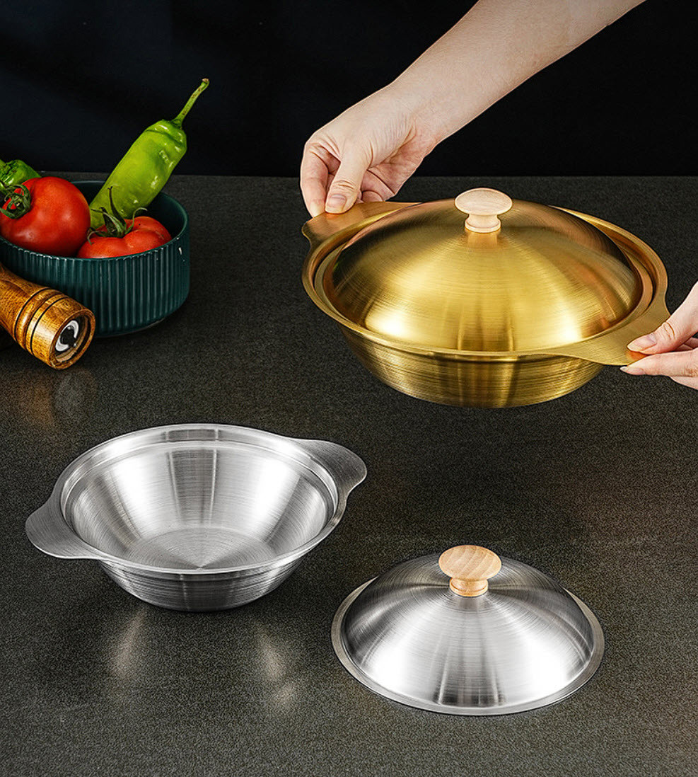 Nồi inox ăn lẩu nhúng xào hấp hải sản nấu mì cay XS014