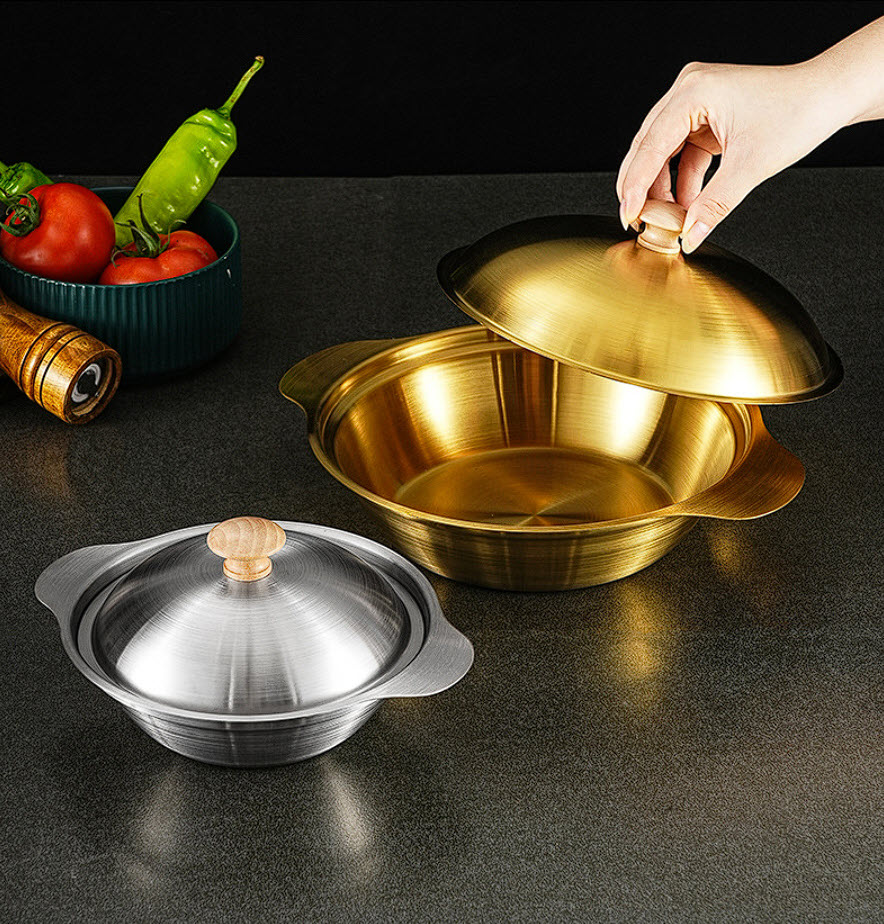 Nồi inox ăn lẩu nhúng xào hấp hải sản nấu mì cay XS014