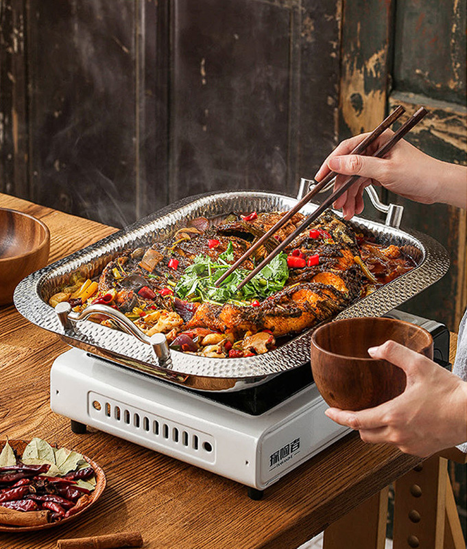 Khay hấp cá hấp cua ghẹ đựng crawfish lagu rau củ quả CWGG02