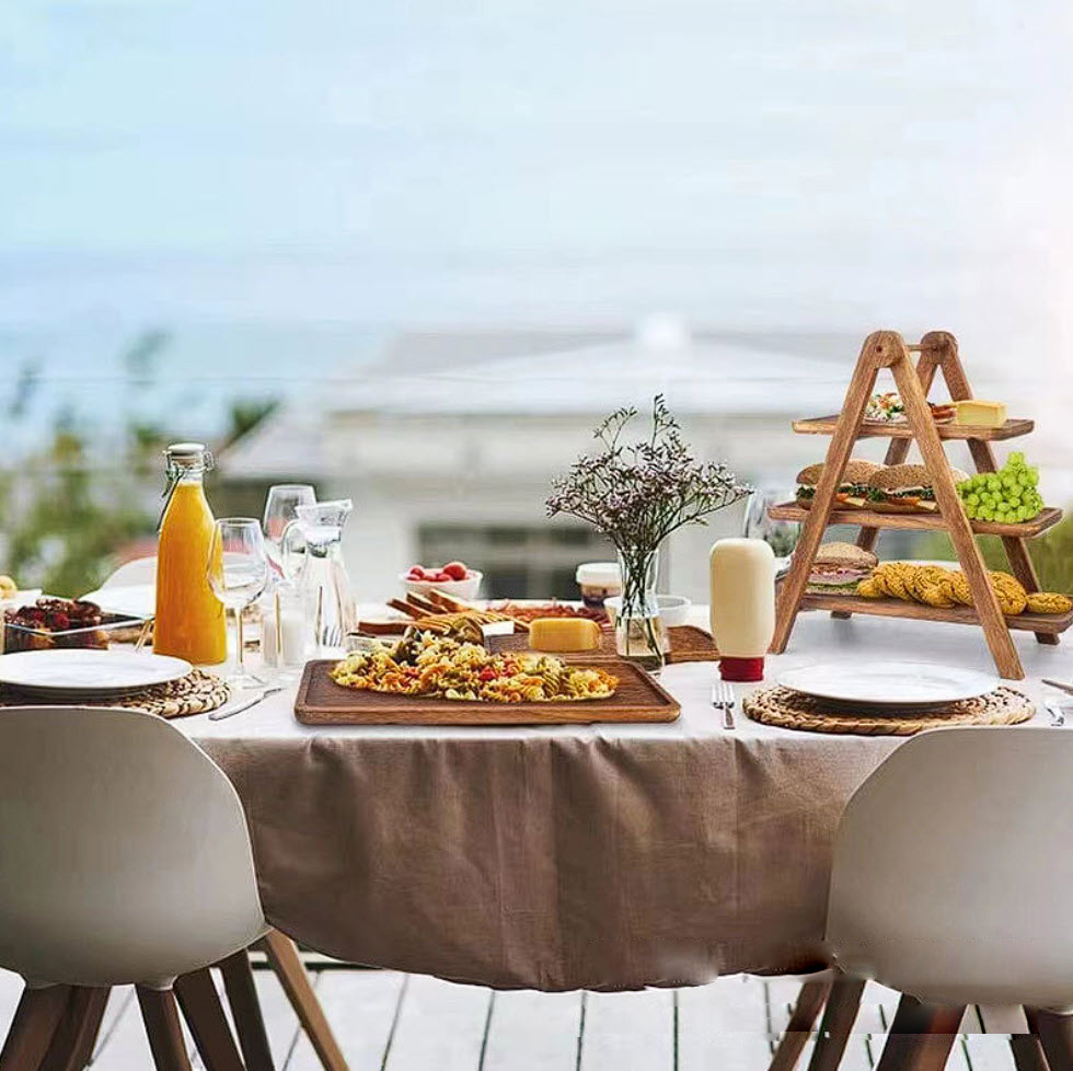 Kệ đựng bánh ngọt đồ tráng miệng buffet 3 tầng CP011