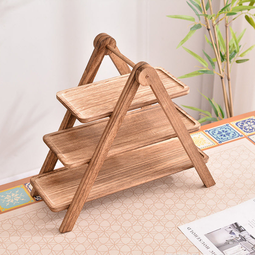 Kệ đựng bánh ngọt đồ tráng miệng buffet 3 tầng CP011