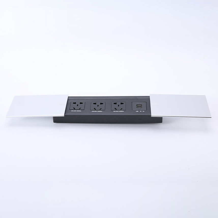 Ổ cắm âm bàn nắp trượt cổng USB Lan Hdmi AB01