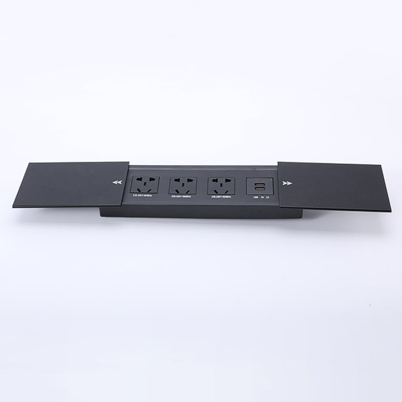 Ổ cắm âm bàn nắp trượt cổng USB Lan Hdmi AB01
