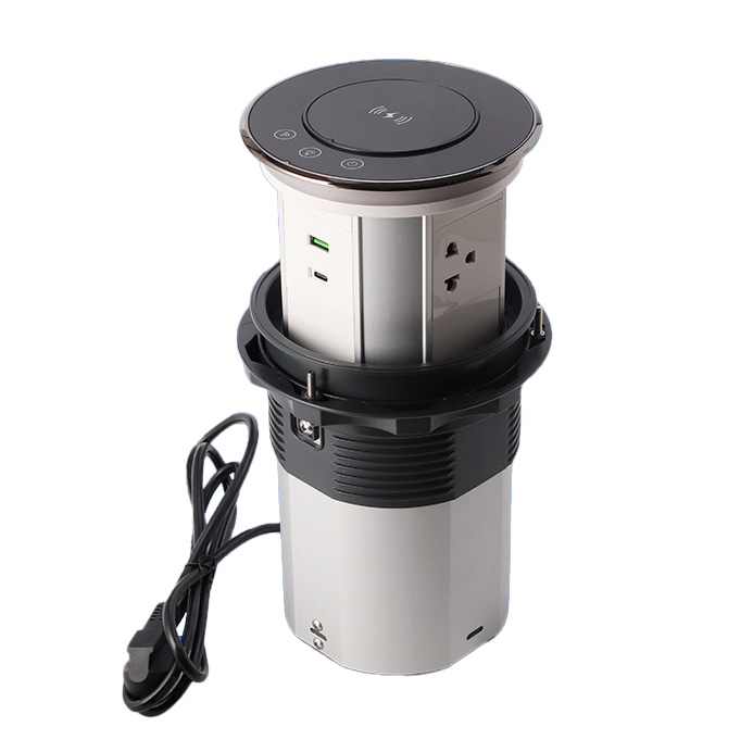 Ổ cắm âm bàn trượt tự động có sạc không dây cao cấp SNZE01