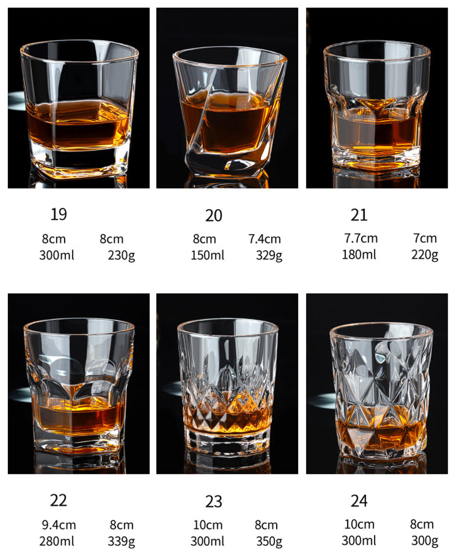Ly Whisky ly uống rượu tây crystal glass 200~250ml BB011