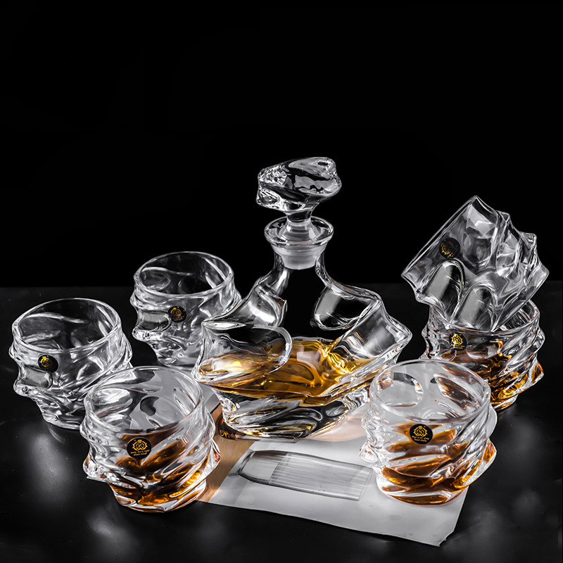 Bộ bình ly uống rượu tây uống whisky thủy tinh BB8875