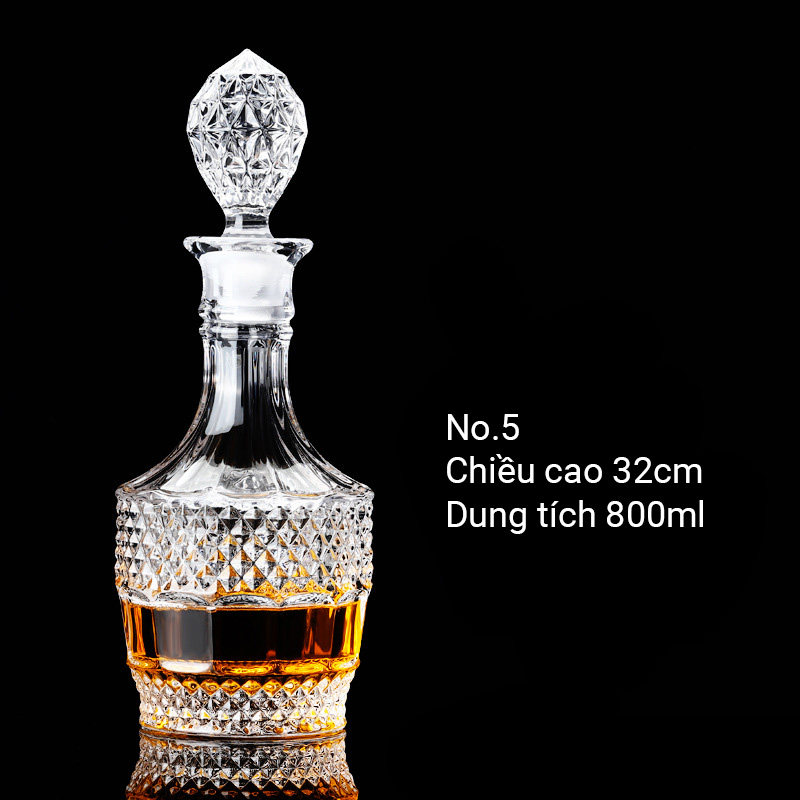 Bình đựng rượu whisky rượu tây pha lê 700-800ml BB879A