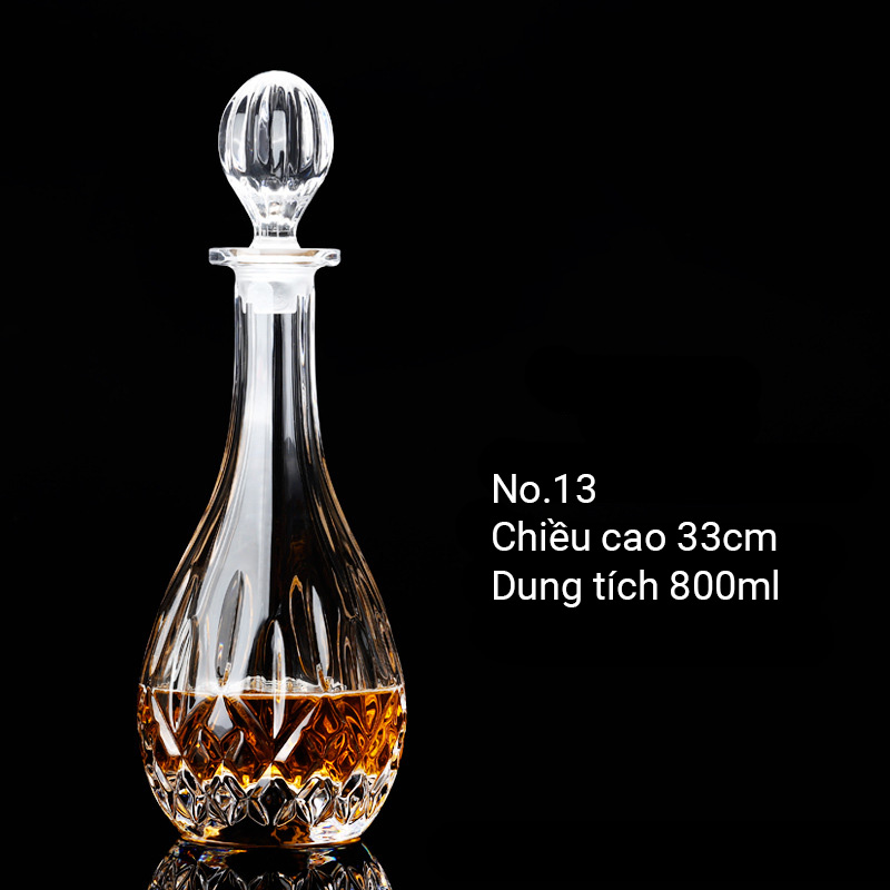 Bình đựng rượu whisky rượu tây pha lê 700-800ml BB879B