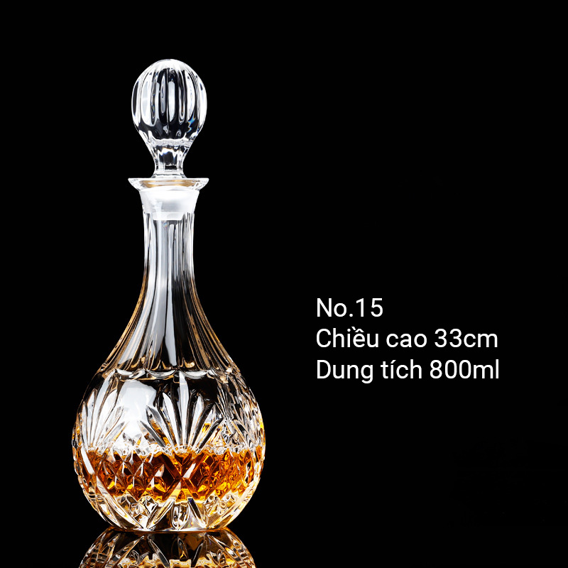 Bình đựng rượu whisky rượu tây pha lê 700-800ml BB879B