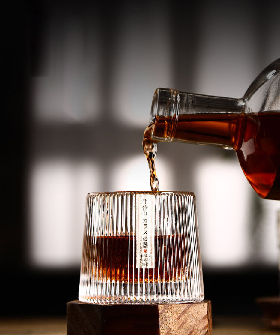 Ly whisky pha lê Japanese style đế xoay 160-280ml XZ11