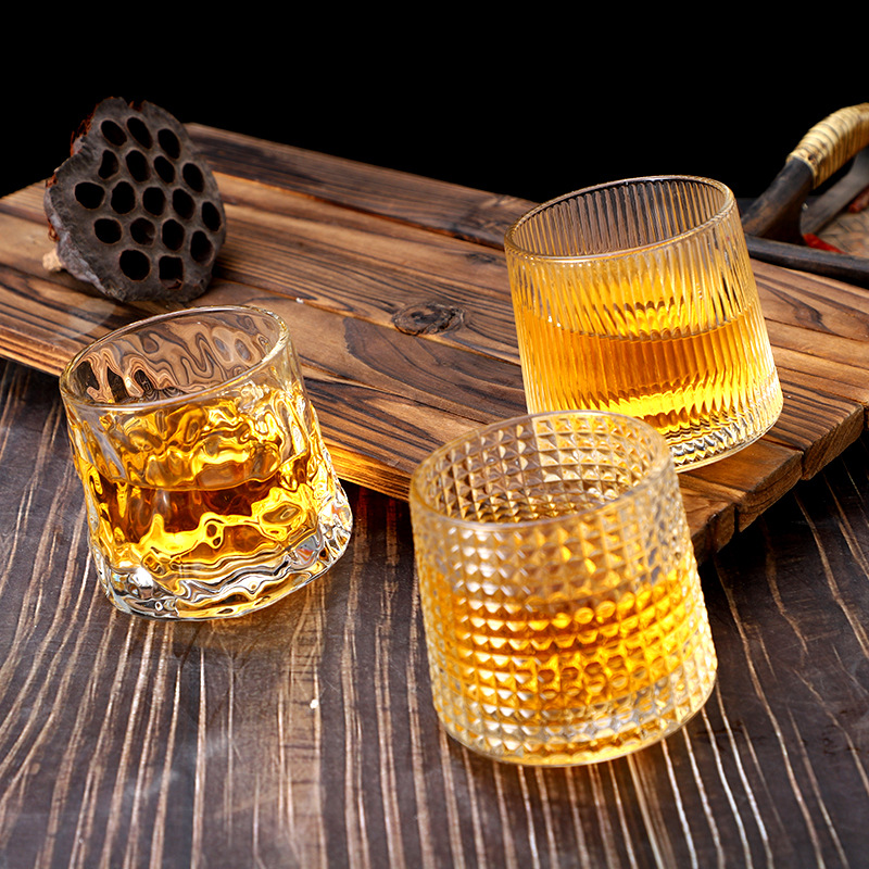 Ly whisky pha lê Japanese style đế xoay 160-280ml XZ11