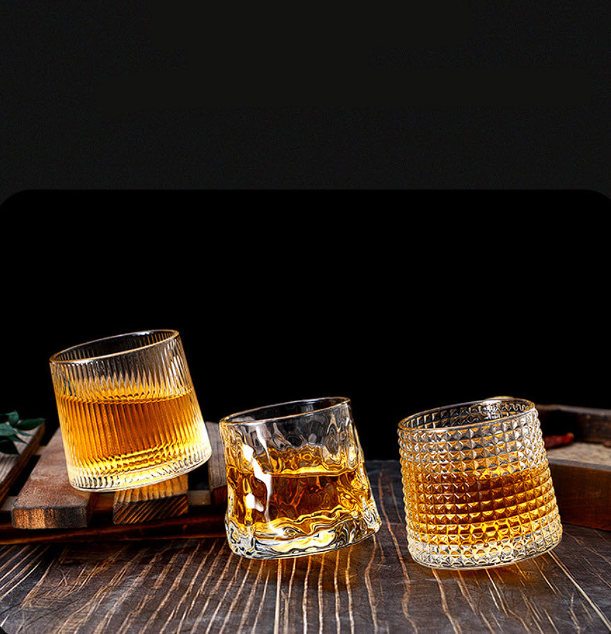 Ly whisky pha lê Japanese style đế xoay 160-280ml XZ11