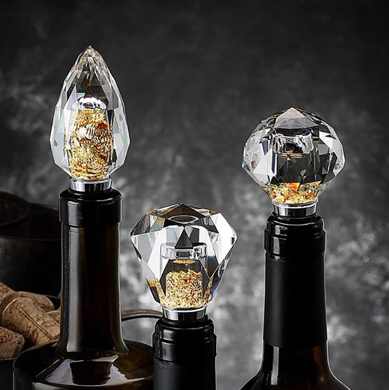 Nút đậy chai vang pha lê nắp đậy chai whisky champagne YJH01