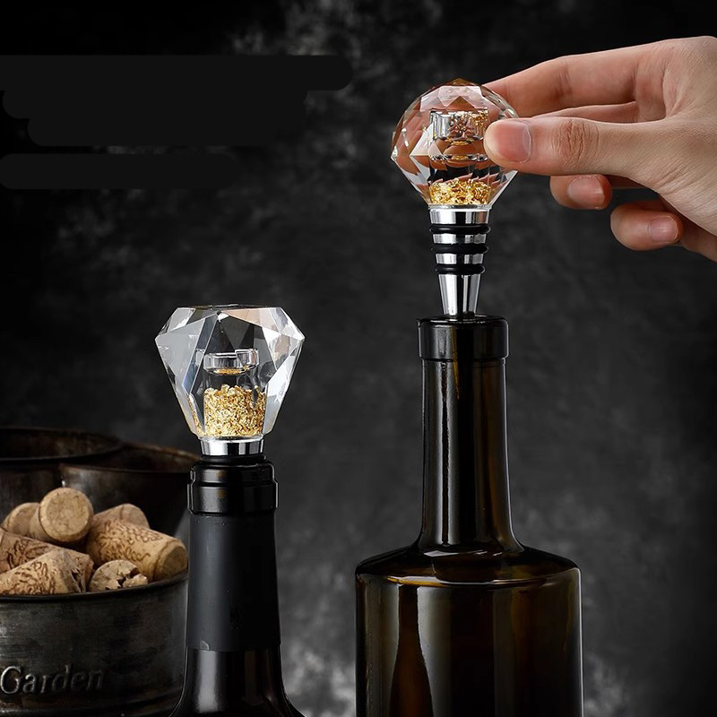 Nút đậy chai vang pha lê nắp đậy chai whisky champagne YJH01