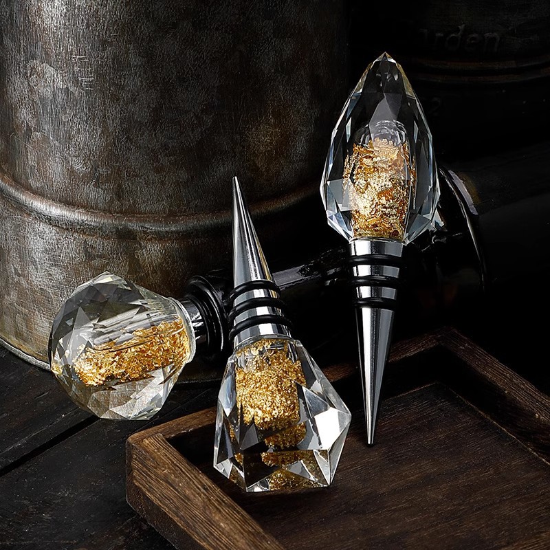 Nút đậy chai vang pha lê nắp đậy chai whisky champagne YJH01