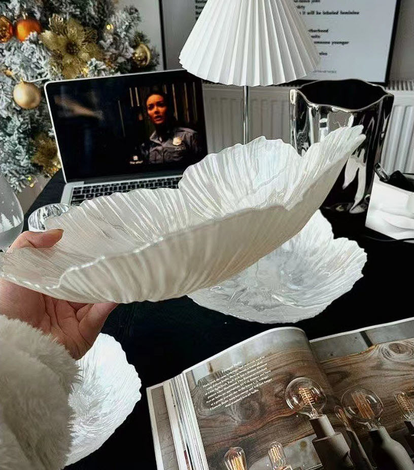 Dĩa thủy tinh bông hoa 5 cánh 3D SJW019