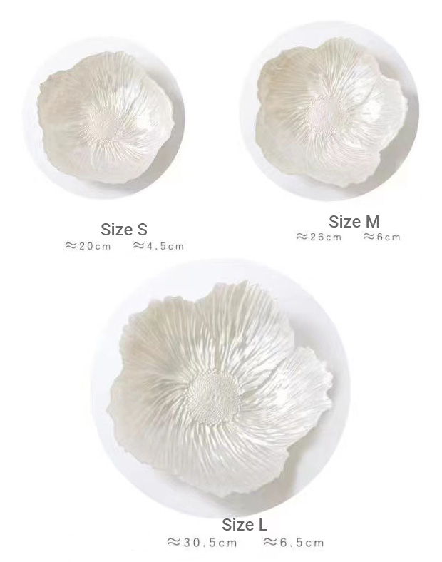 Dĩa thủy tinh bông hoa 5 cánh 3D SJW019