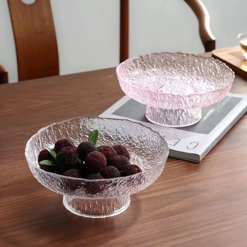 Dĩa có chân thủy tinh đựng trái cây thực phẩm SJW023
