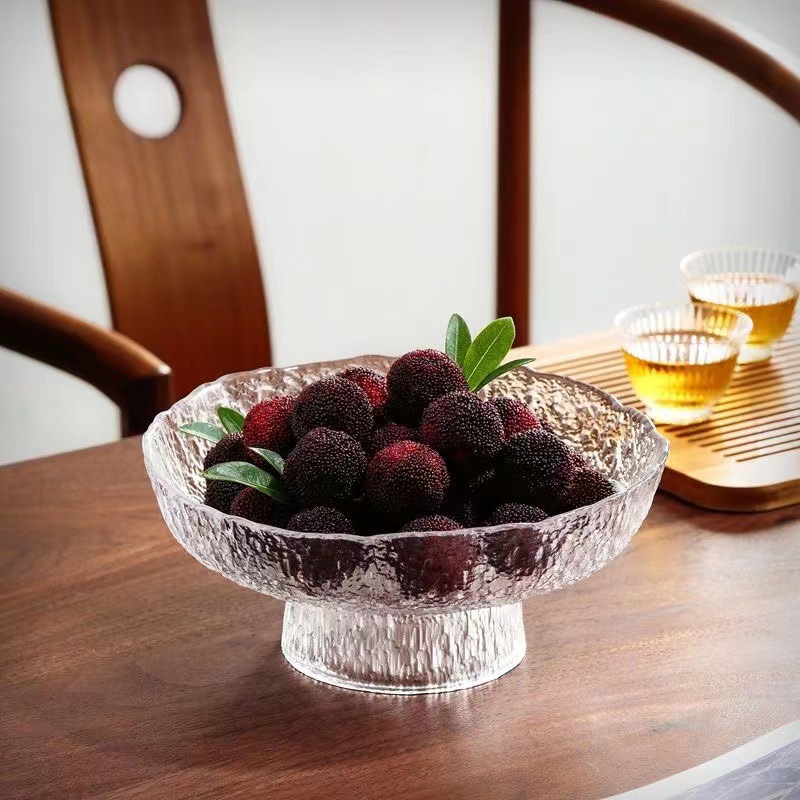 Dĩa có chân thủy tinh đựng trái cây thực phẩm SJW023