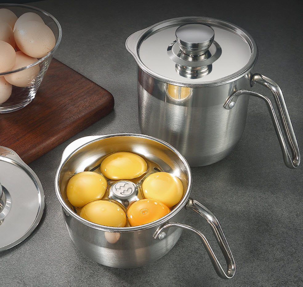Ca lược lòng trắng trứng làm bánh ca đựng nước inox 304 F979