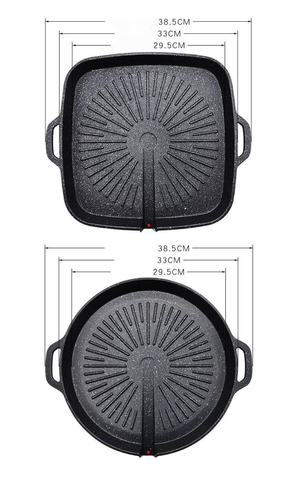 Vỉ nướng nhôm 33cm phủ đá Maifan chống dính KS32A