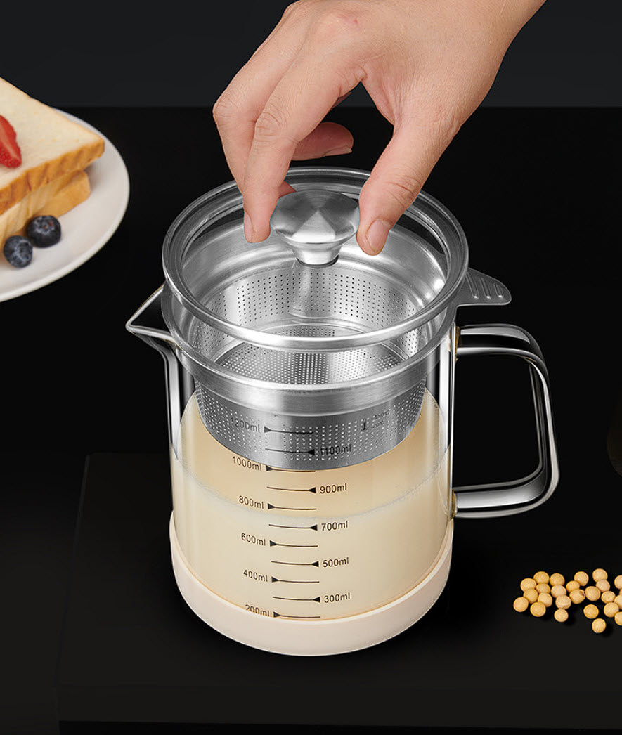 Ca lọc trà lọc sữa đậu nành lọc dầu thủy tinh borosilicate 1L5 Y184