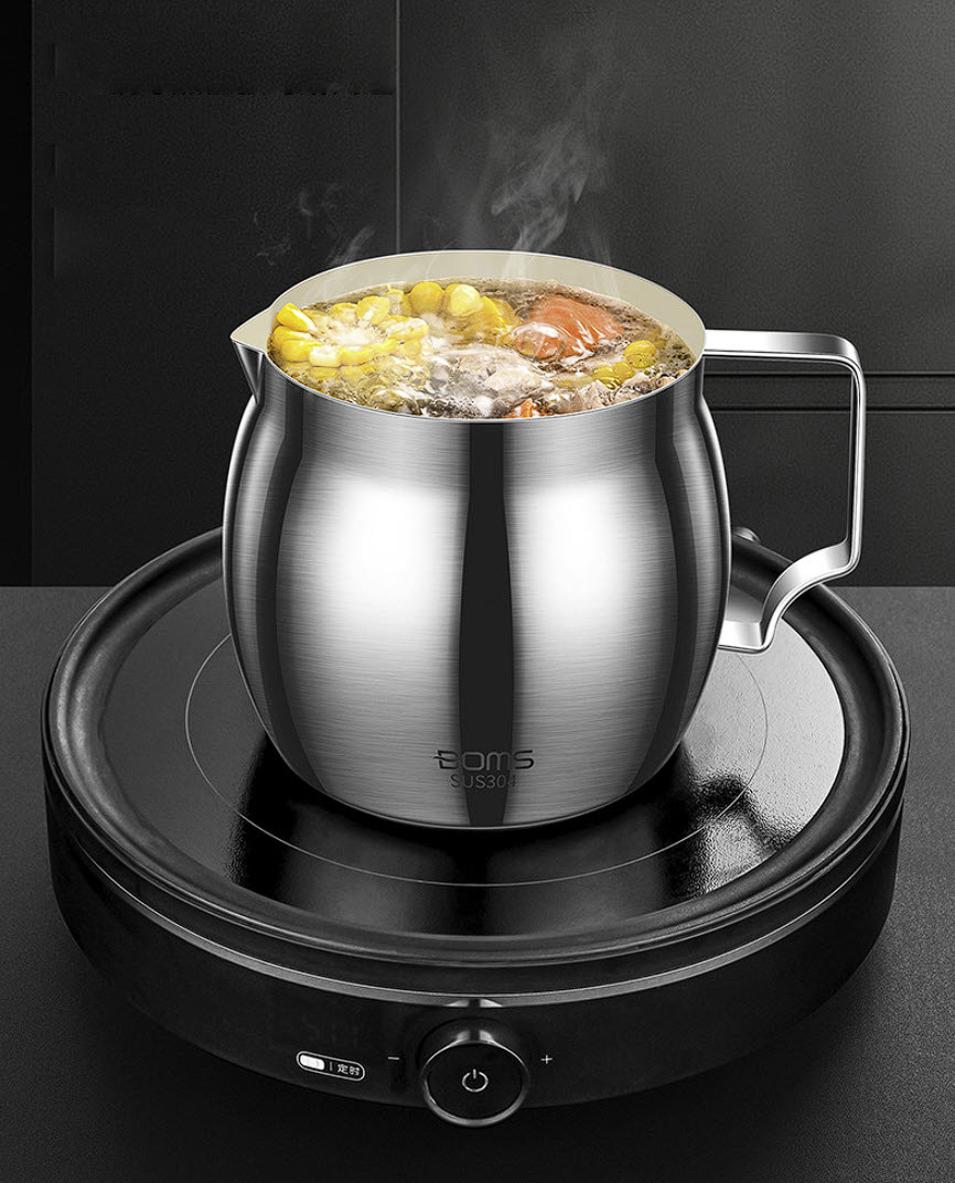 Ca lọc dầu ăn lọc cặn 1L6 inox 304 phủ gốm BOM19