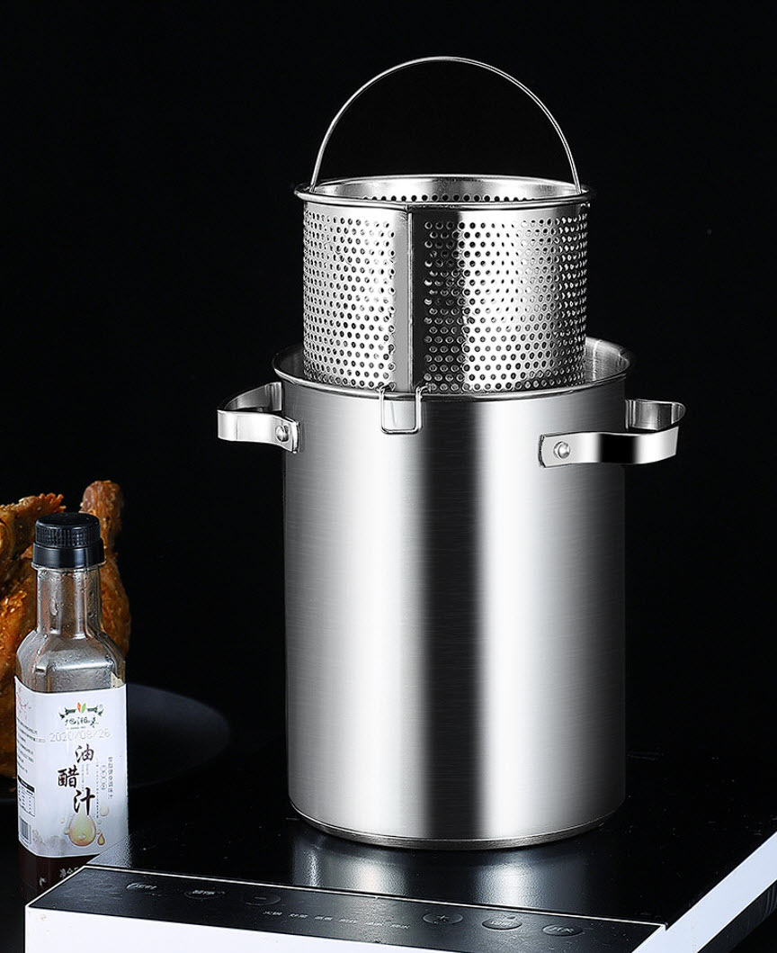 Nồi chiên gà rán khoai tây chiên phi lê cá inox 304 cho gia đình STG01