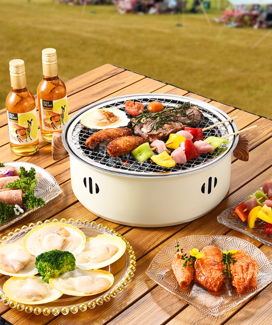 Bếp nướng than hoa để bàn 28cm cho nhà hàng và gia đình TY001