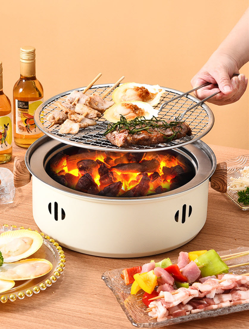Bếp nướng than hoa để bàn 28cm cho nhà hàng và gia đình TY001