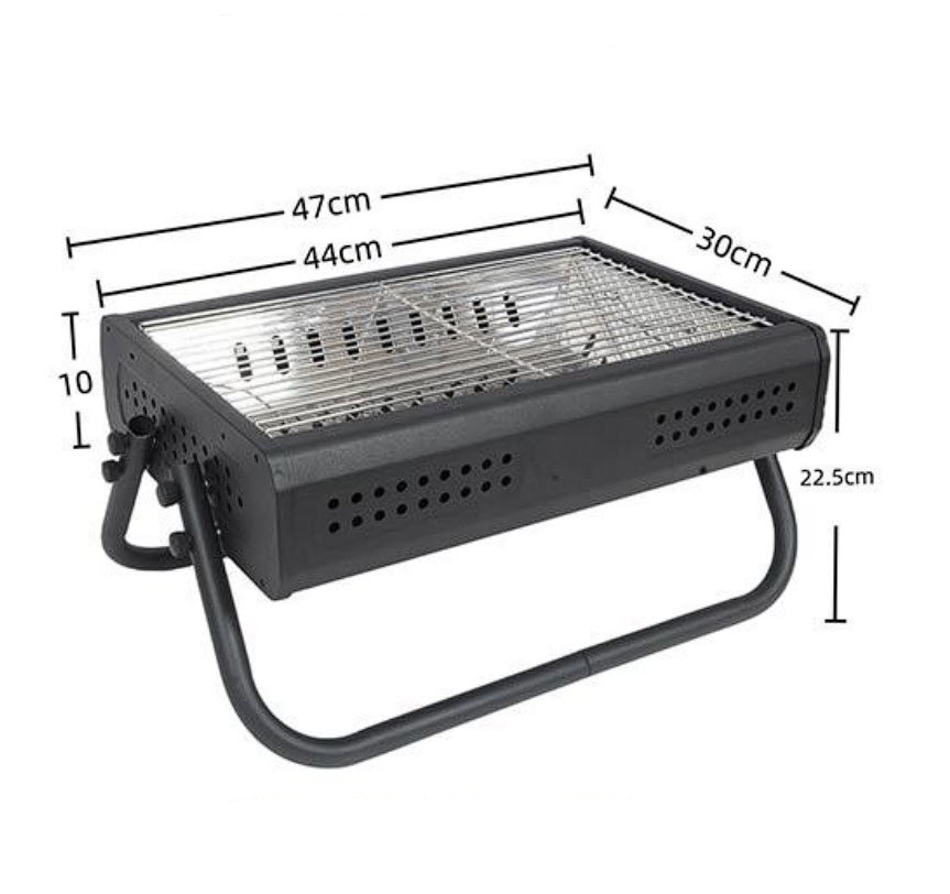 Bếp nướng BBQ cắm trại ngoài trời 44x30cm có chân đỡ YBT011