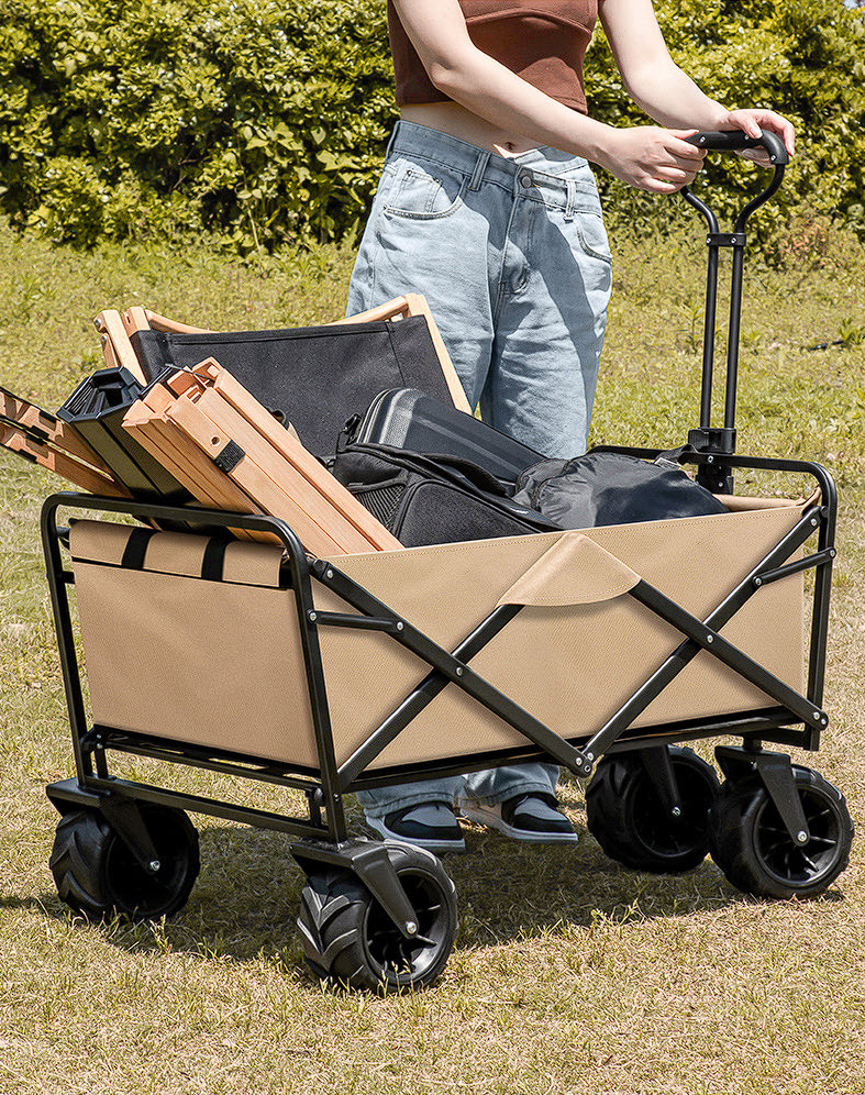 Xe kéo cắm trại gấp gọn xe đựng đồ dã ngoại khung thép vải oxford XTC01