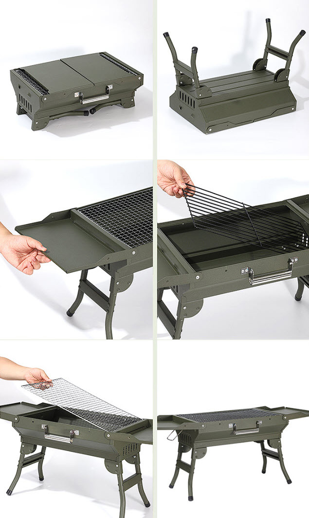 Bếp nướng than BBQ cắm trại lò nướng than hoa du lịch YD013