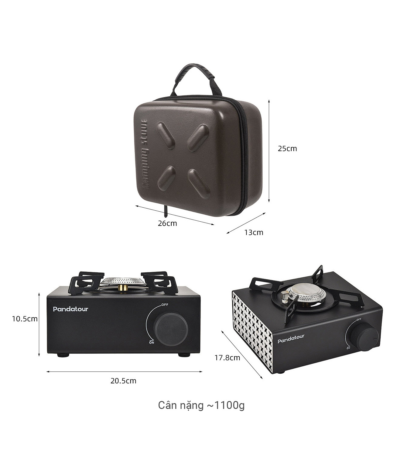 Bếp gas cắm trại mini bếp gas đi dã ngoại CLS09
