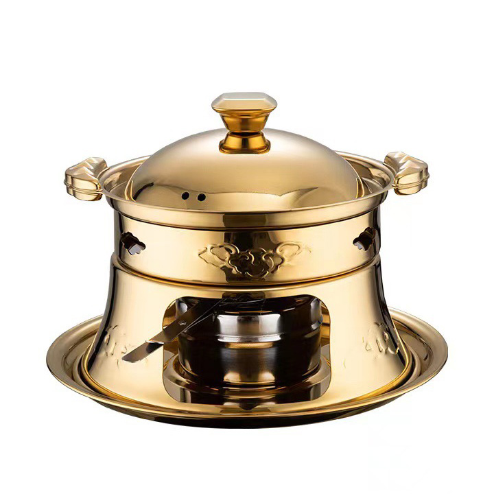 Nồi lẩu 1 người 17cm kèm bếp cồn inox 304 CCD014