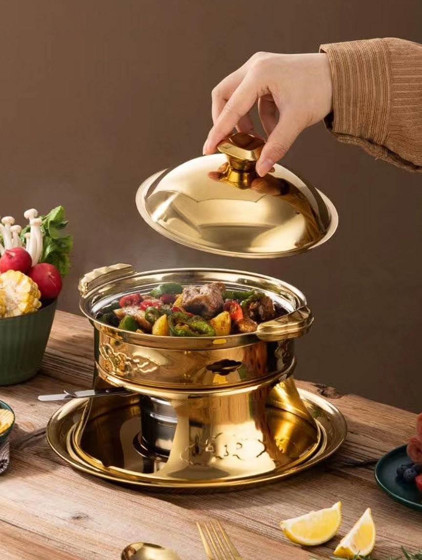 Nồi lẩu 1 người 17cm kèm bếp cồn inox 304 CCD014