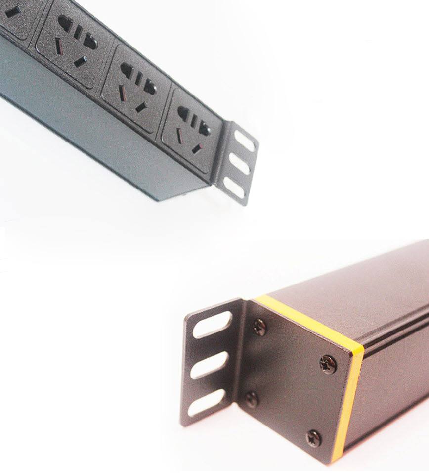 Thanh nguồn PDU ổ cắm tủ rack 4 cổng vỏ nhôm quản lý nguồn riêng socket C14 XTE441