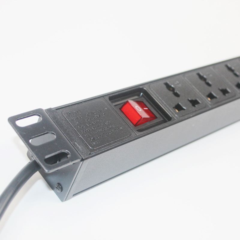 Thanh nguồn PDU ổ cắm tủ rack 4 cổng, 2 USB, 4 Lan mạch SPD XTE452