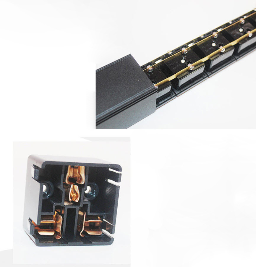 Thanh nguồn PDU ổ cắm tủ rack 4 cổng, 2 USB, 4 Lan mạch SPD XTE452