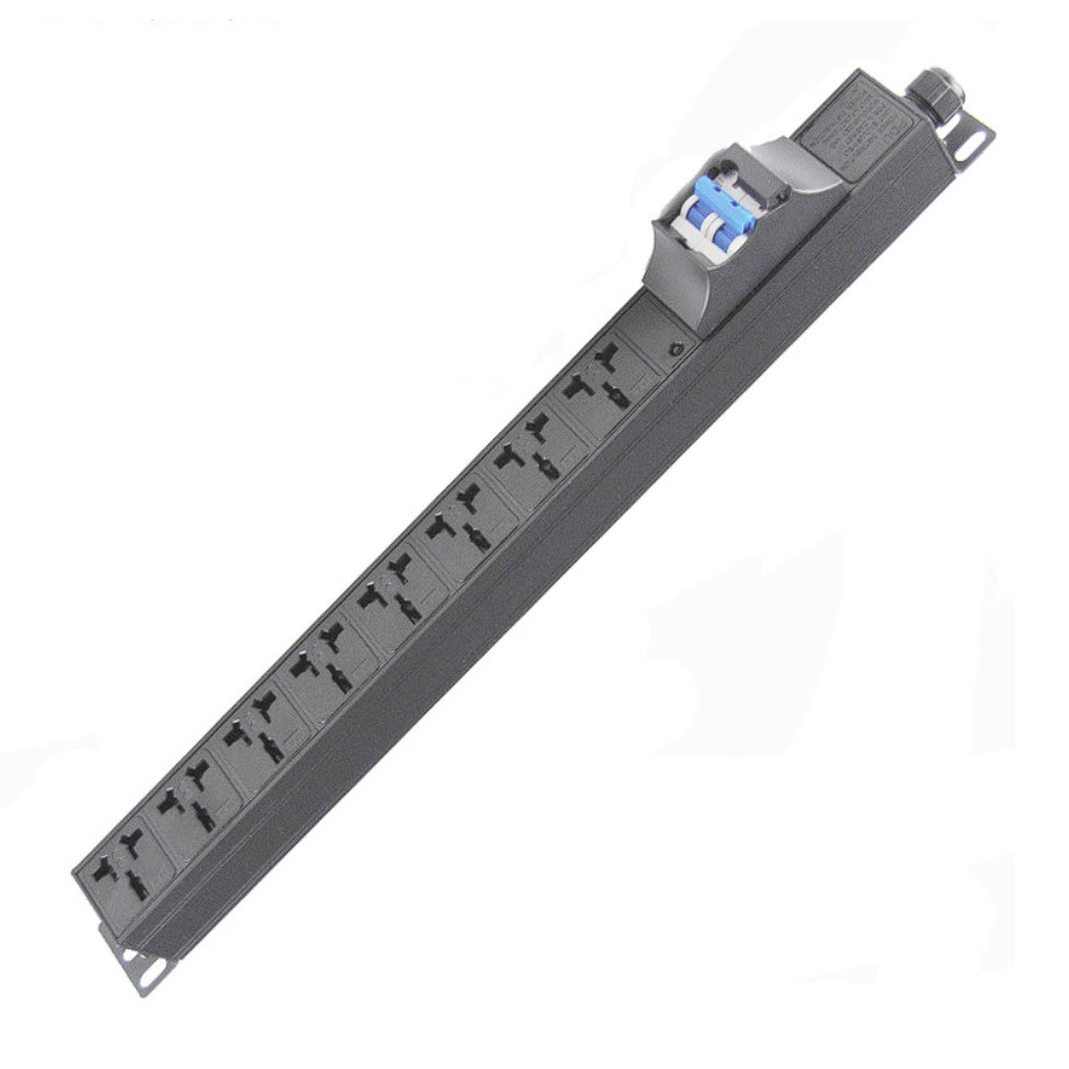 Thanh nguồn PDU ổ cắm tủ rack 3 - 8 cổng quản lý nguồn bằng CB XTE453