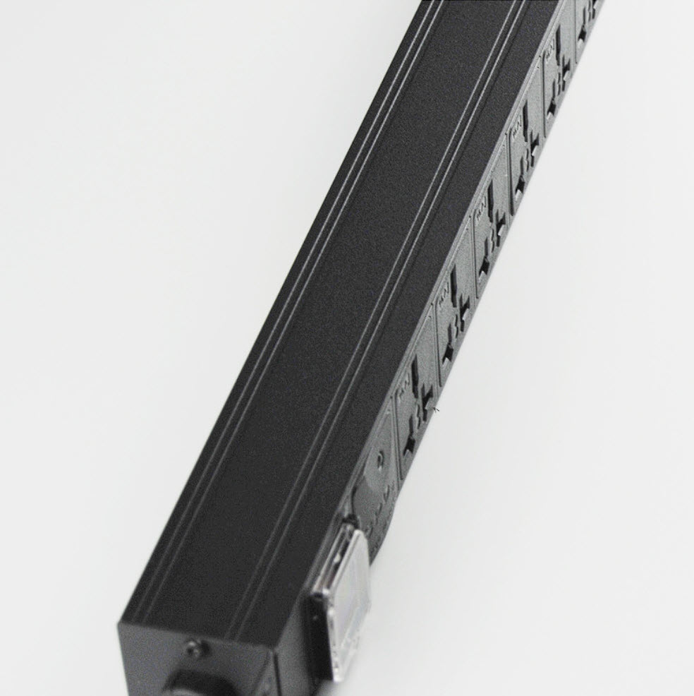 Thanh nguồn PDU ổ cắm tủ rack 8 cổng chịu tải 16A chống sét SPD vỏ nhôm XTE4106
