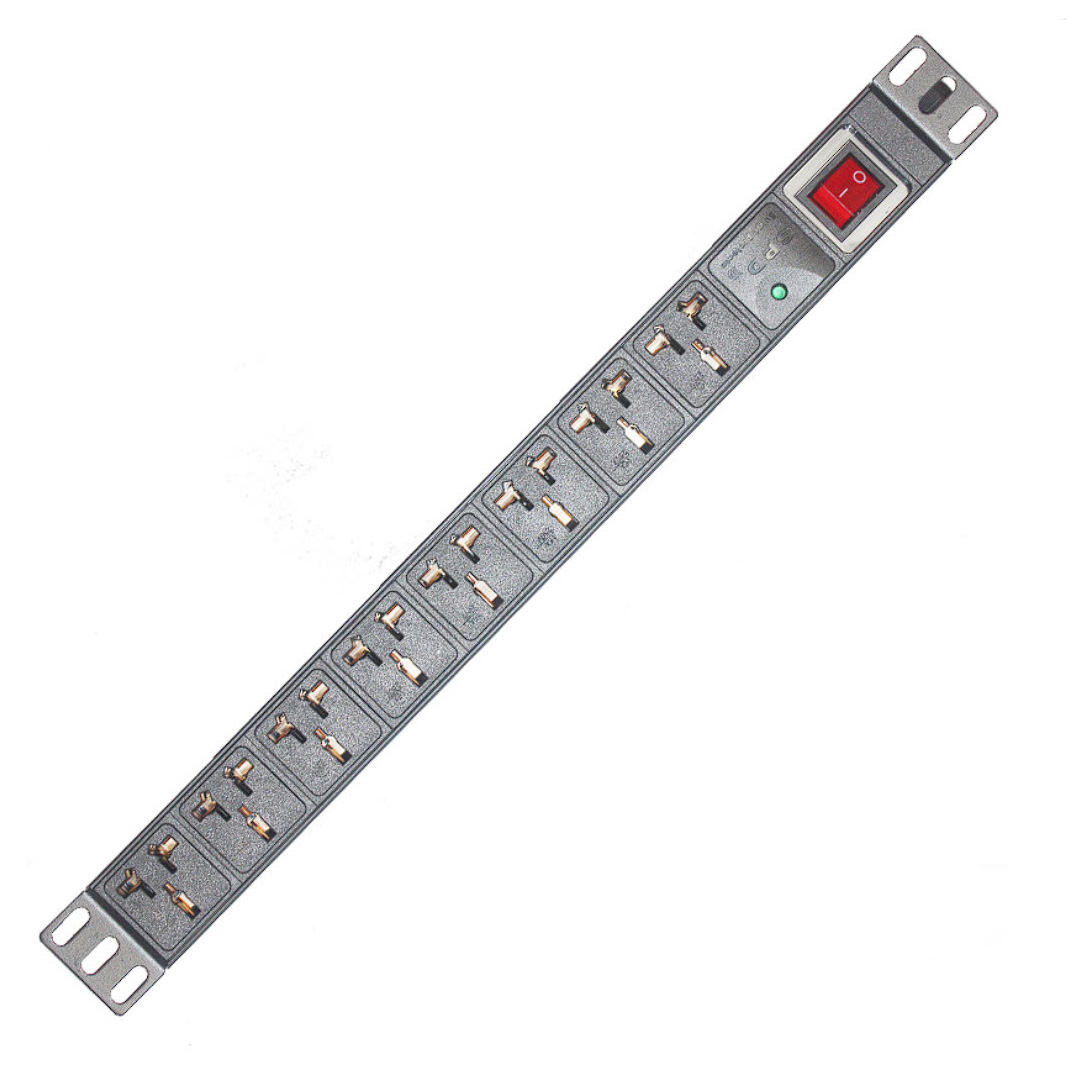 Thanh nguồn PDU ổ cắm tủ rack 8 cổng 16A chống sét XTE429