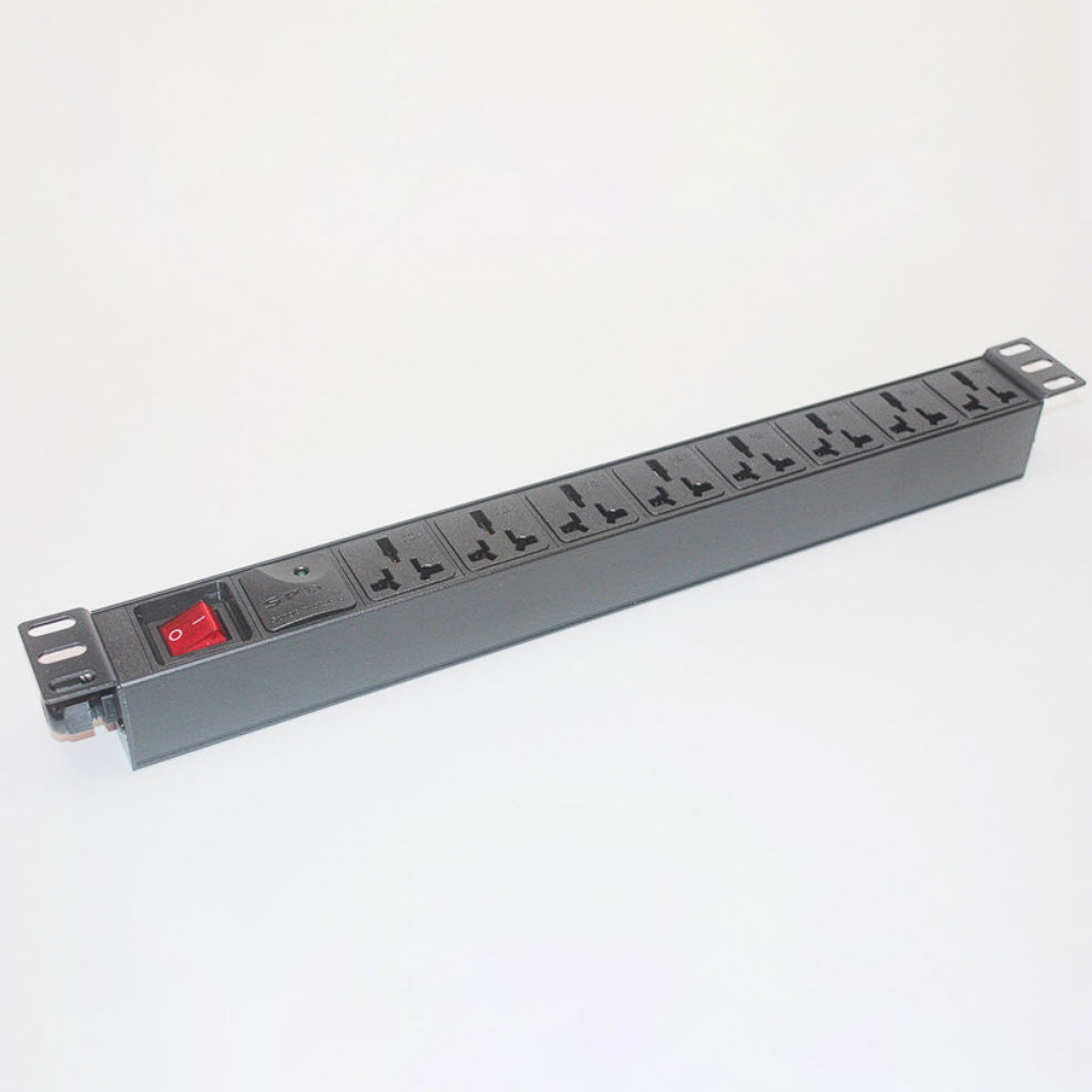 Thanh nguồn PDU ổ cắm tủ rack 8 cổng 16A chống sét XTE429