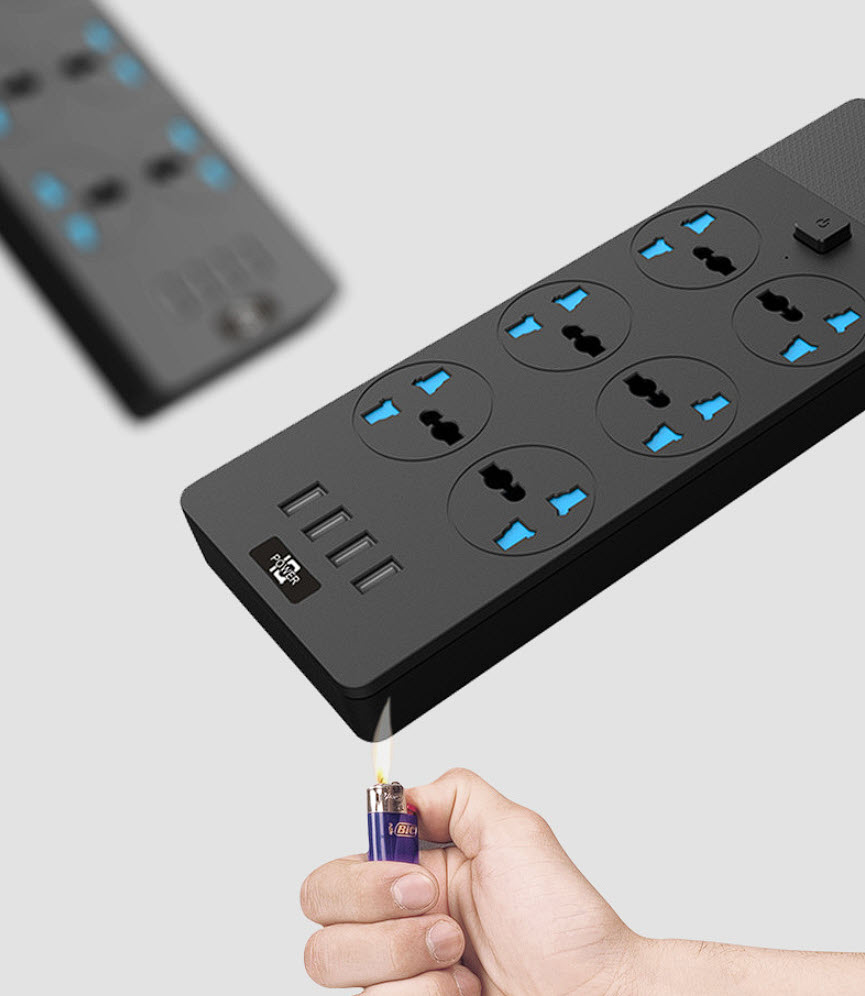 Ổ cắm điện đa năng 6 ổ 4 USB tải 3000W 13A T13