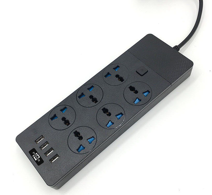Ổ cắm điện đa năng 6 ổ 4 USB tải 3000W 13A T13